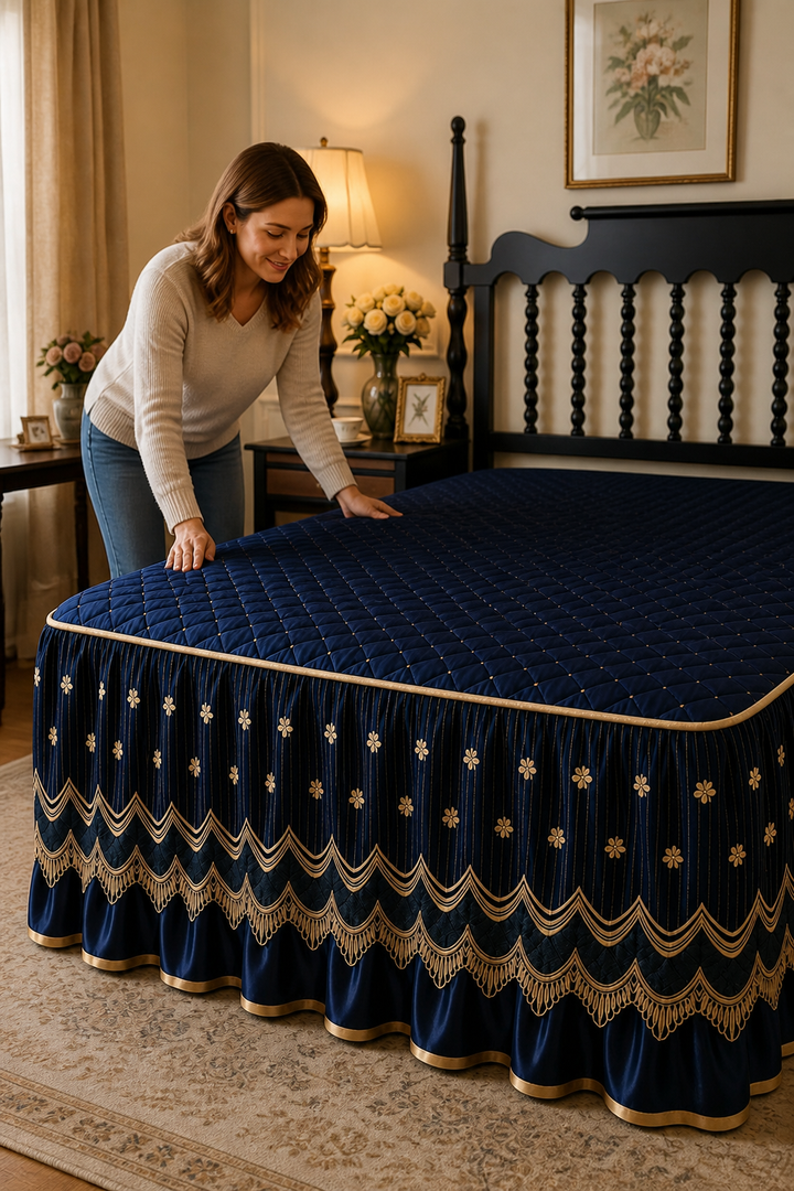 Linenna – Quilted Drop Bed Skirt