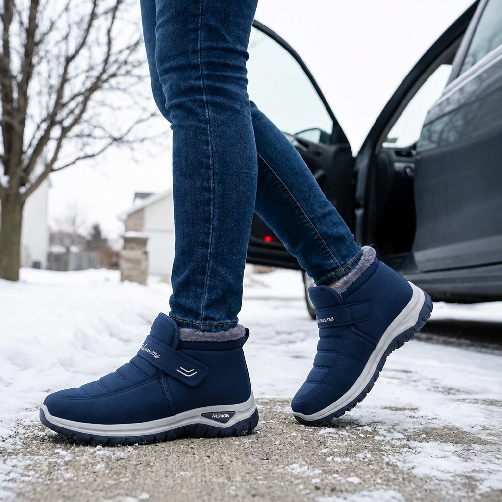 Cozara - Fur Lined Slip On Winter Boots