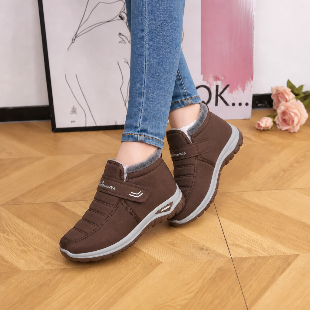 Cozara - Fur Lined Slip On Winter Boots