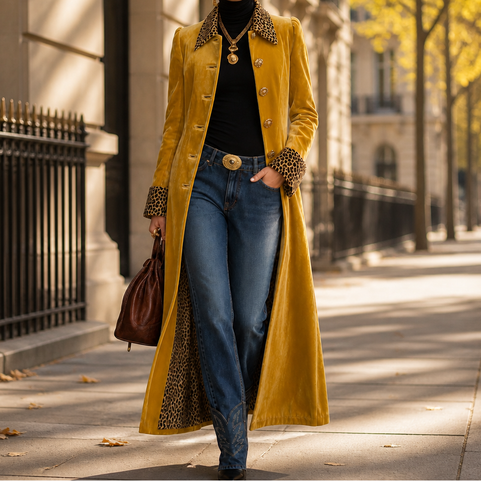 Wrapelle - Vintage Bohemian Long Coat