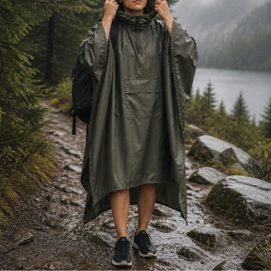 Zipdri – Full-Zip Packable Hooded Rain Poncho