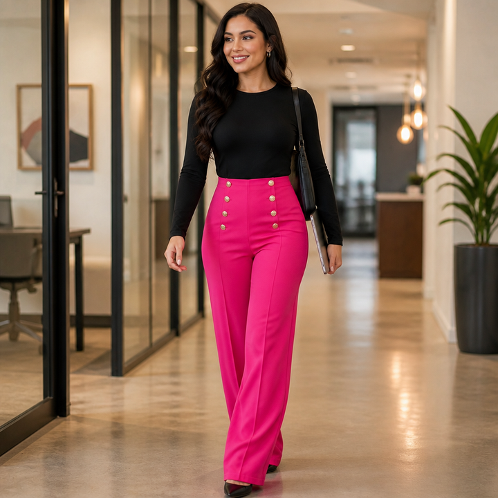 Sabelle – High-Waisted Wide-Leg Trousers