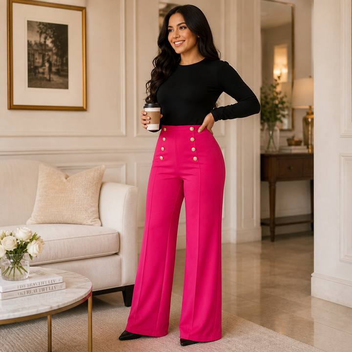 Sabelle – High-Waisted Wide-Leg Trousers