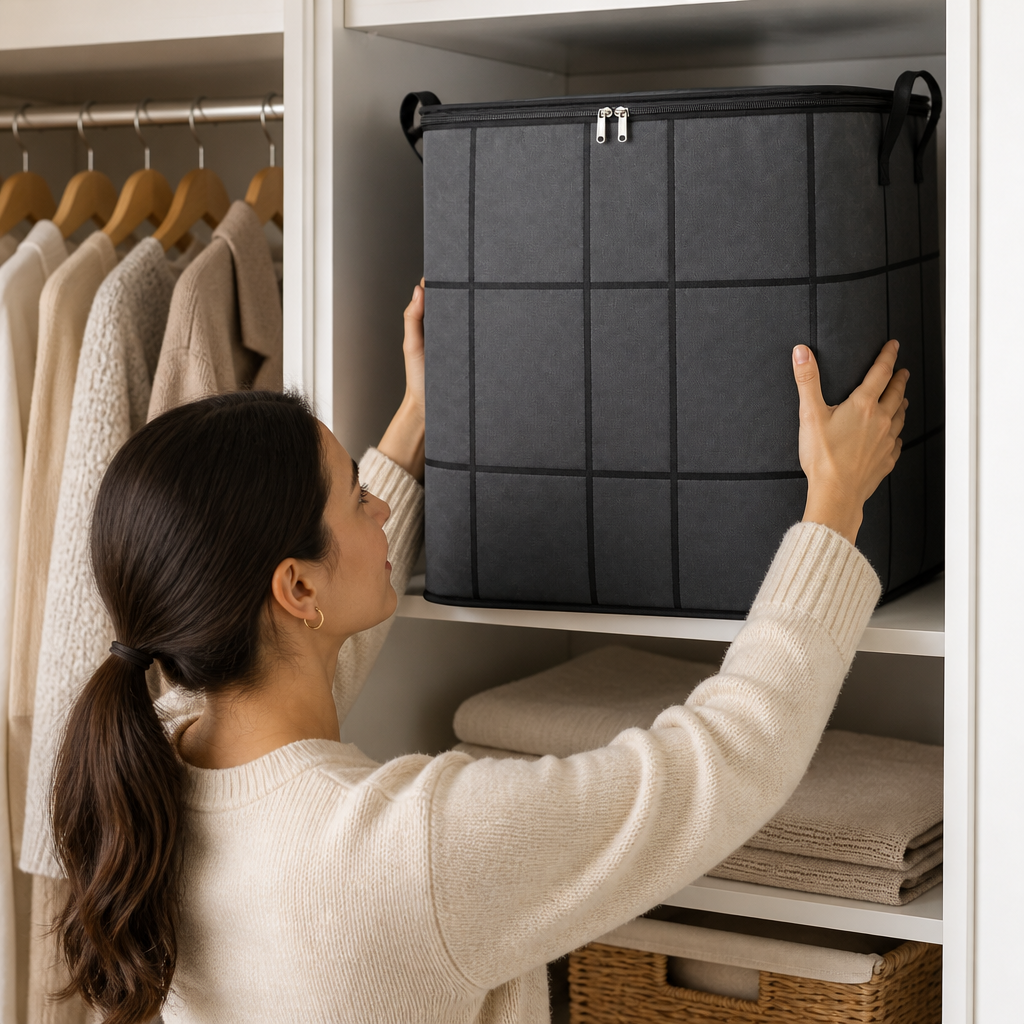 Stashly – Non-Woven Comforter Storage Bag With Zipper