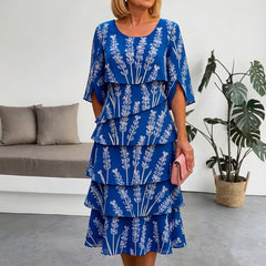 Lumielle™ Tiered Floral Midi Dress for Special Occasions