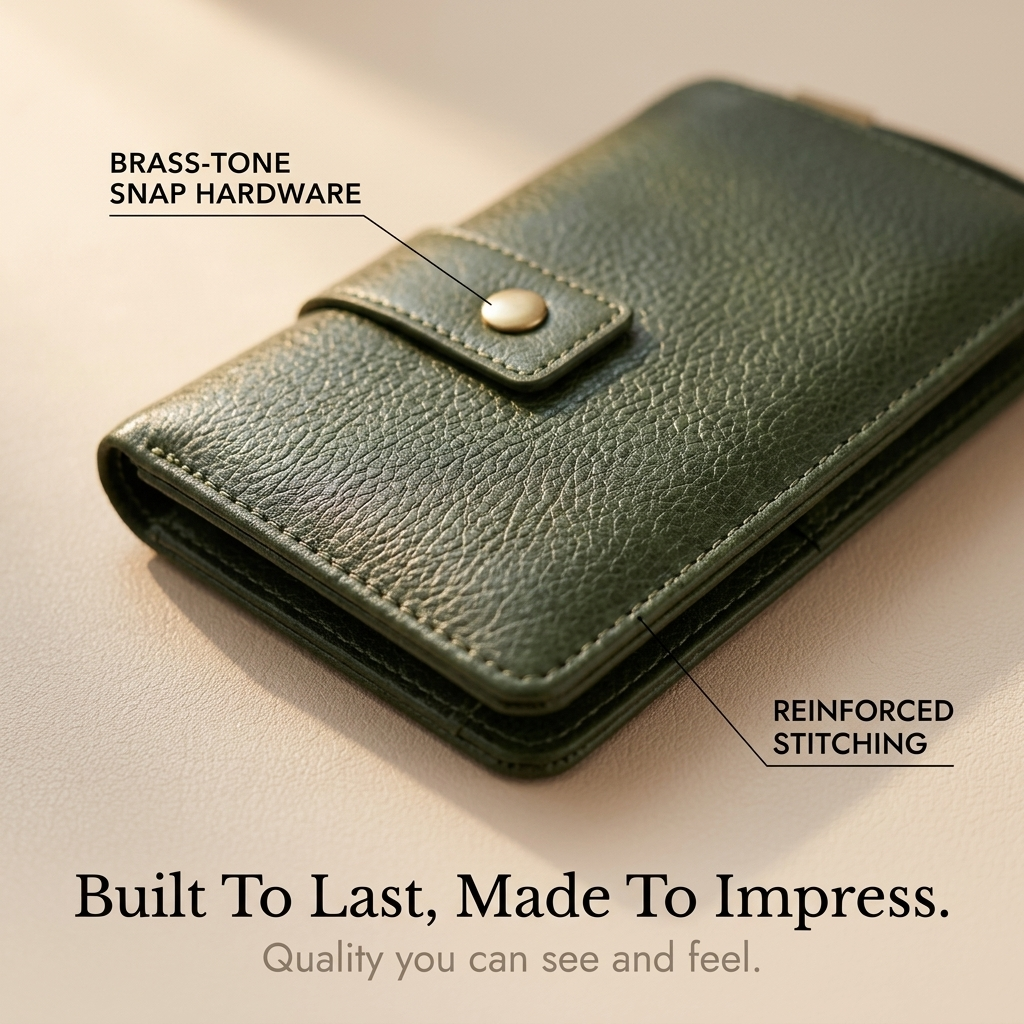 Veluna™ Long Wallet with Phone Pocket and Wrist Strap