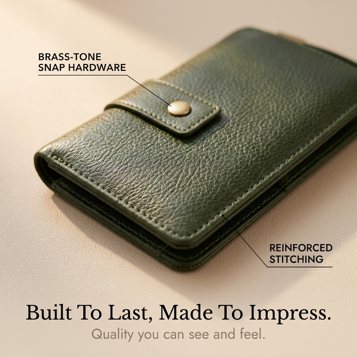 Veluna™ Long Wallet with Phone Pocket and Wrist Strap