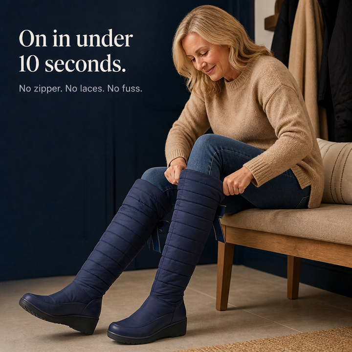 Duvella – Quilted Puffer-Style Tall Winter Boots