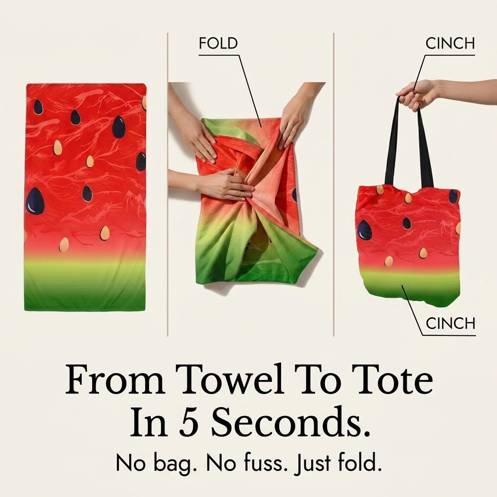 Sandela™ – 2-in-1 Beach Towel & Tote