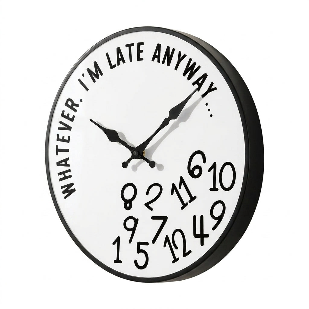 Lateley™ – Funny Silent Wall Clock with Messy Numbers