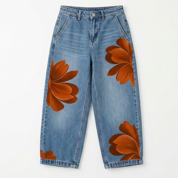 Florenza™ – Bold Floral Wide Leg Jeans