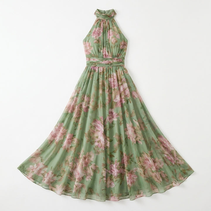 Rosalie™ – Flowy Sage Floral Summer Maxi