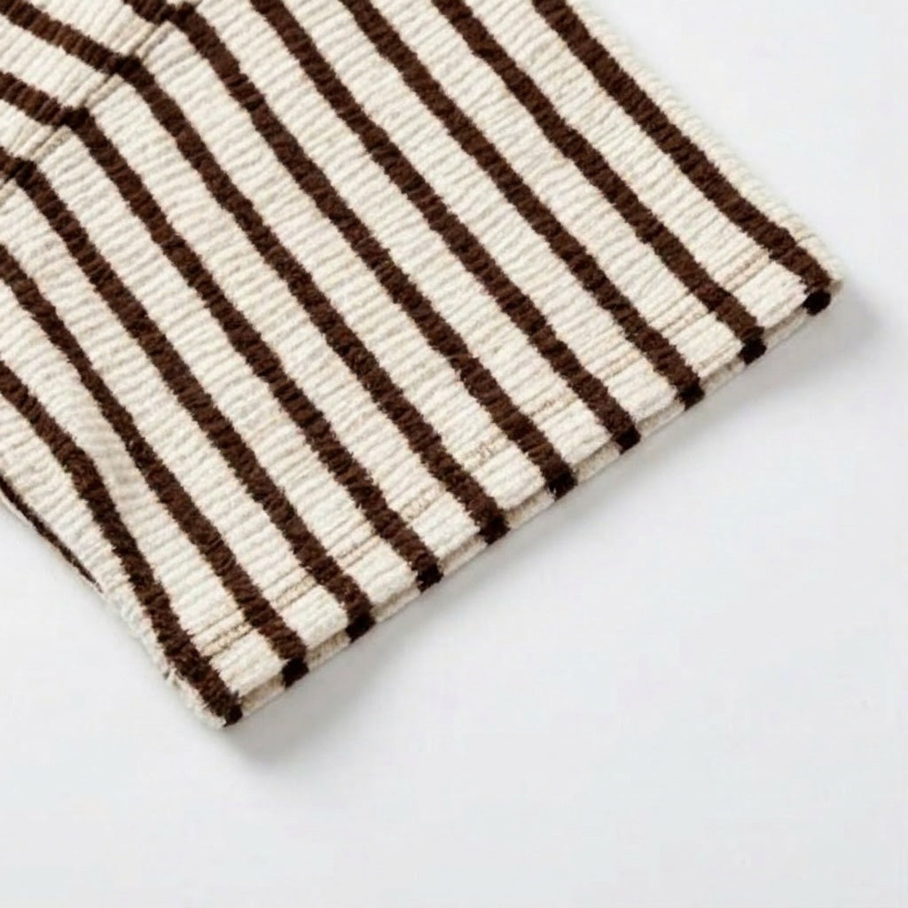 Elara™ – Textured Stripe Relaxed Tee