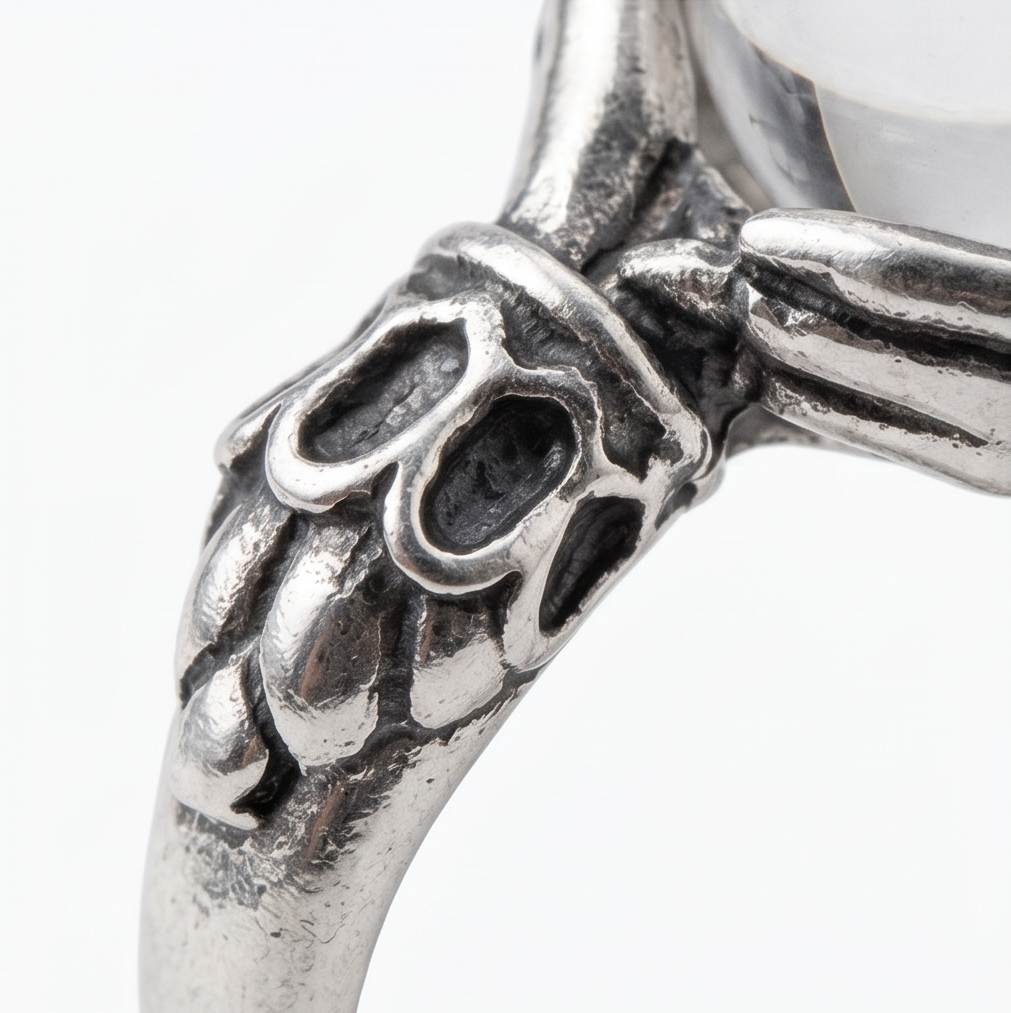 Orbivra™ — Gothic Crystal Ball Statement Ring