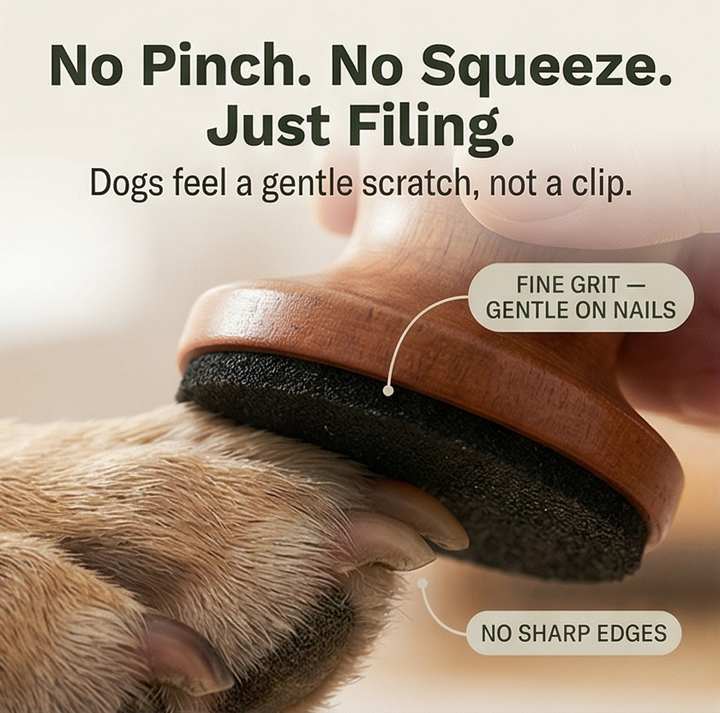 Pawsmooth™ – Silent Dog Nail File with 3 Sanding Pads