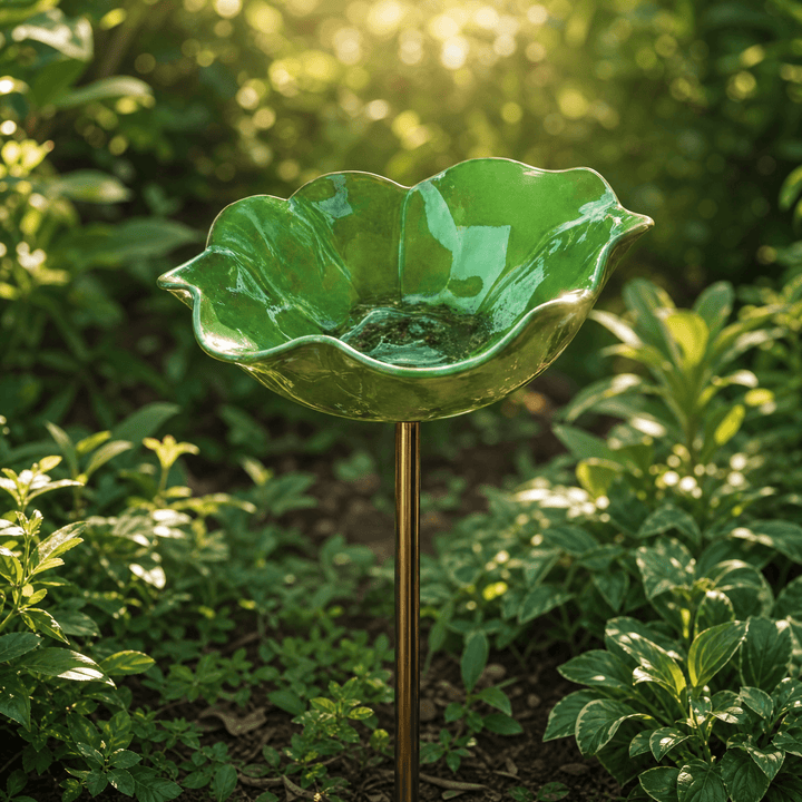 Petalune – Handcrafted Flower Bird Bath Garden Stake