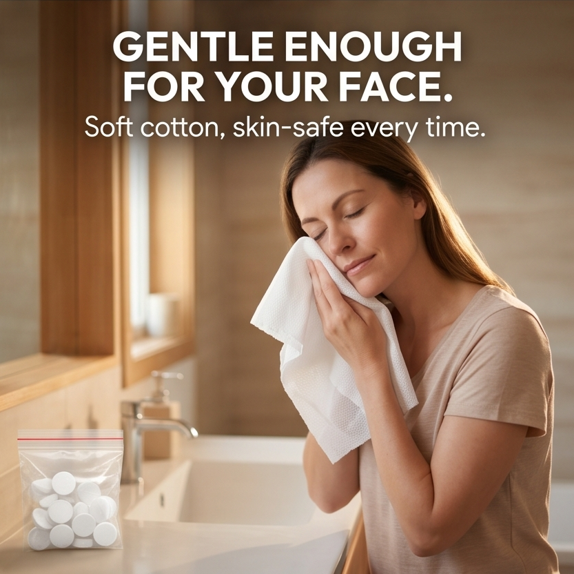 Pocketex™ Compressed Cotton Towel Tablets