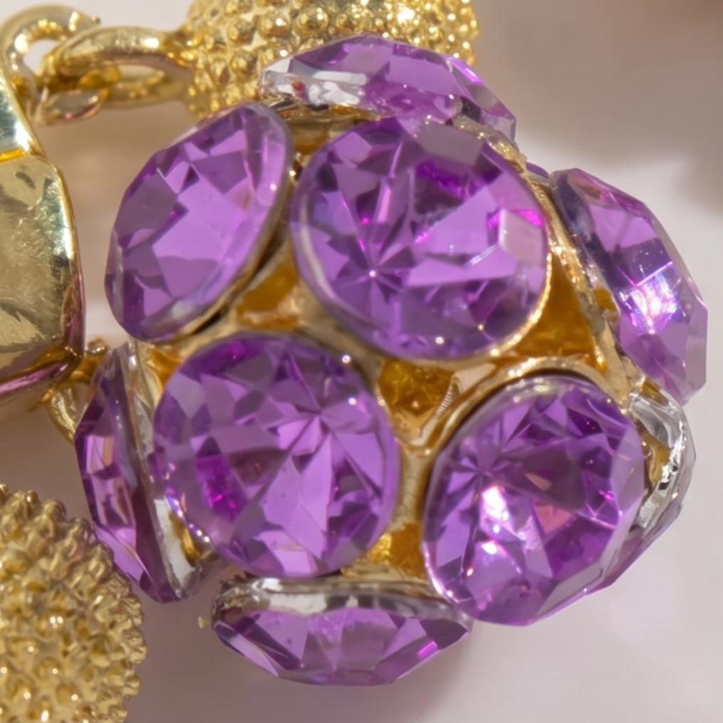 Violetta™ Romantic Amethyst Crystal Earrings for Her
