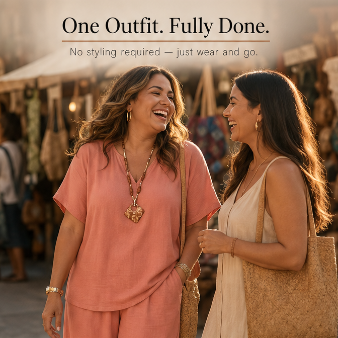Rivelle™ - Relaxed Two-Piece Set with Wide-Leg Pants