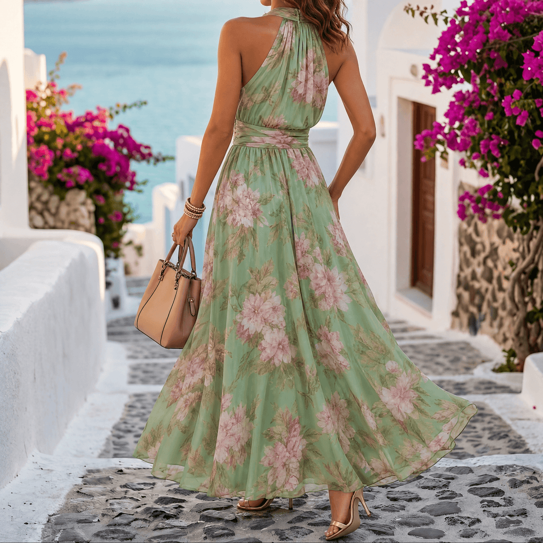 womens flowy dress Bohemian Halter Maxi Designed with a relaxed Summer Boho Dress for Women