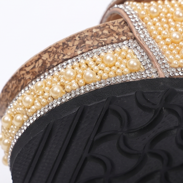 Pearlique™ – Pearl Platform Slide Sandals