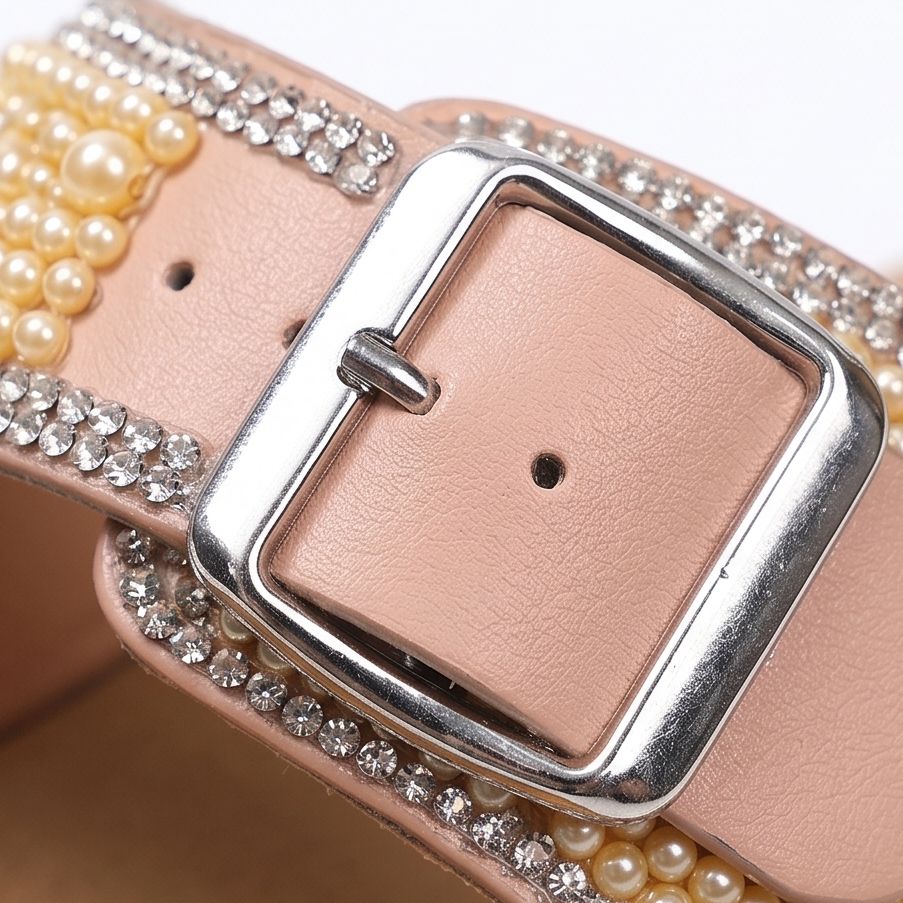 Pearlique™ – Pearl Platform Slide Sandals