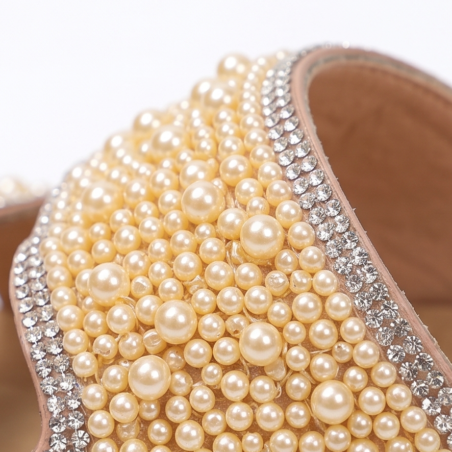Pearlique™ – Pearl Platform Slide Sandals