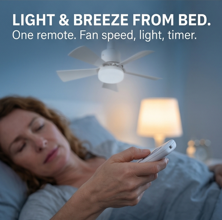 Socketcool™ Screw-in Ceiling Fan with LED Light & Remote