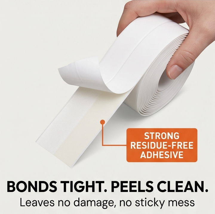 Seamly™ – Peel-and-Stick Caulk Seal Tape