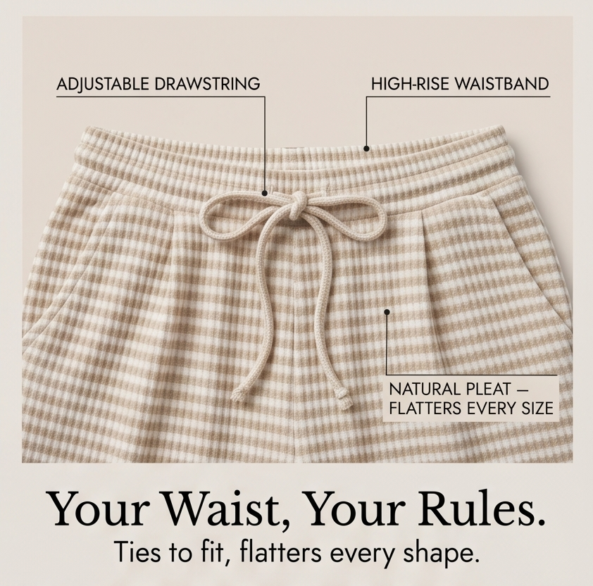 Seralune™ – Textured Knit Wide-Leg Trousers