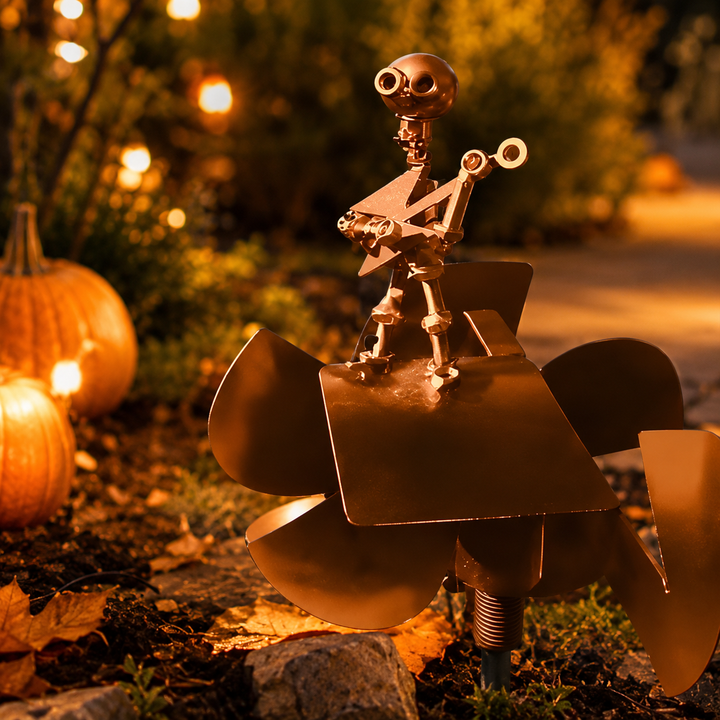 Windplayer – Metal Drummer Garden Stake