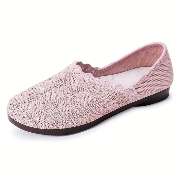Soflyn™ – Breathable Woven Slip-On Flats for All-Day Comfort