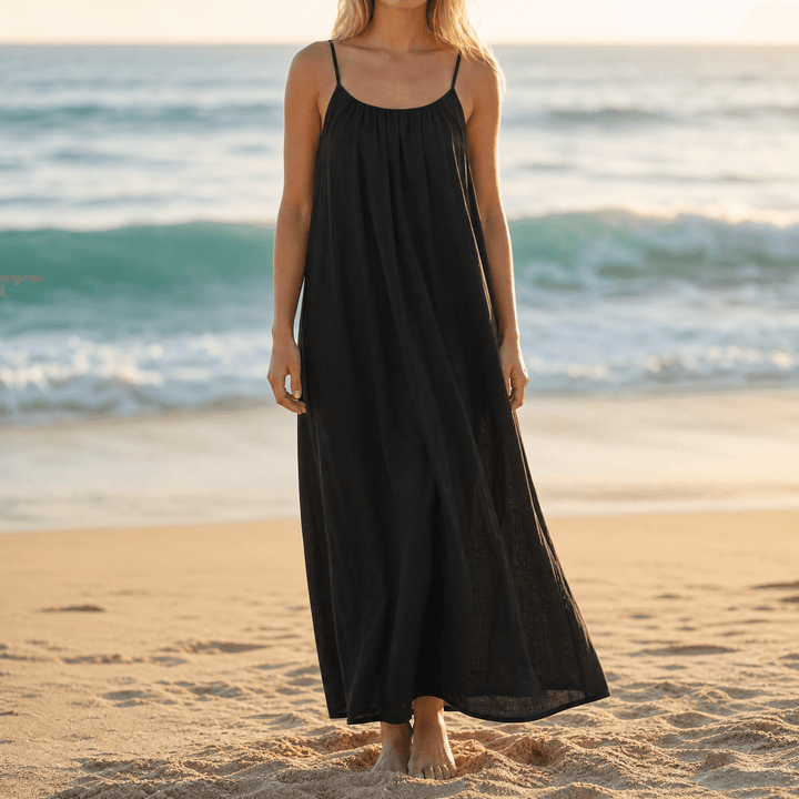 Solara – Backless Flowy Maxi Dress