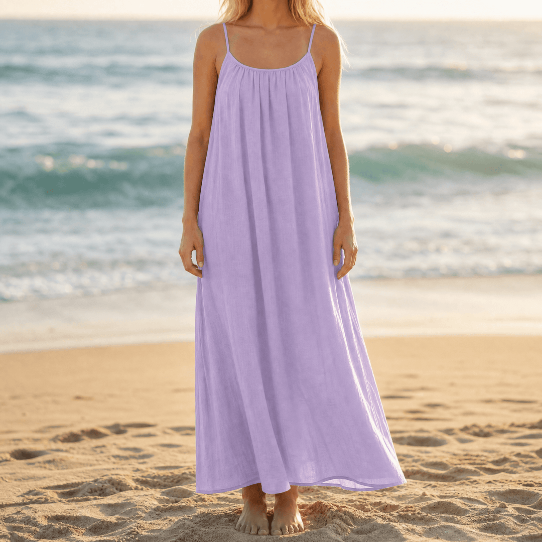 Solara – Backless Flowy Maxi Dress – Lark & Clover