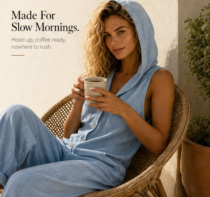 Solenya™ - Hooded Sleeveless Jumpsuit