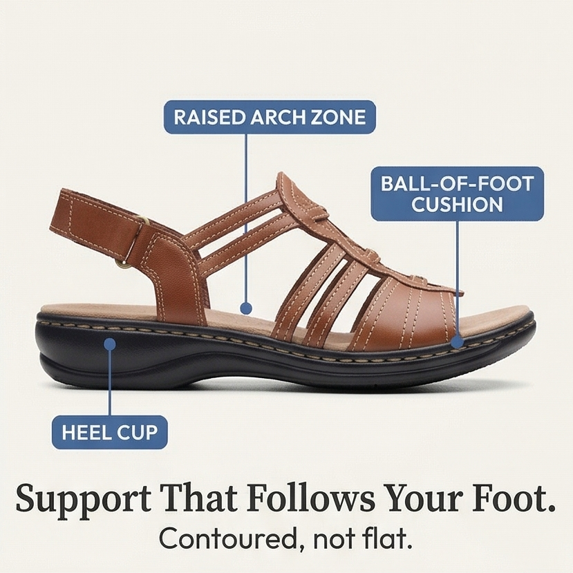 Solvana™ – Woven Leather Arch Support Sandals