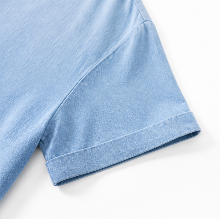 Solventa – Women's Linen-Look Maxi Shirt Dress with Pockets