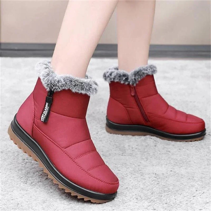 Warmalia – Faux Fur-Lined Waterproof Slip-On Snow Boots