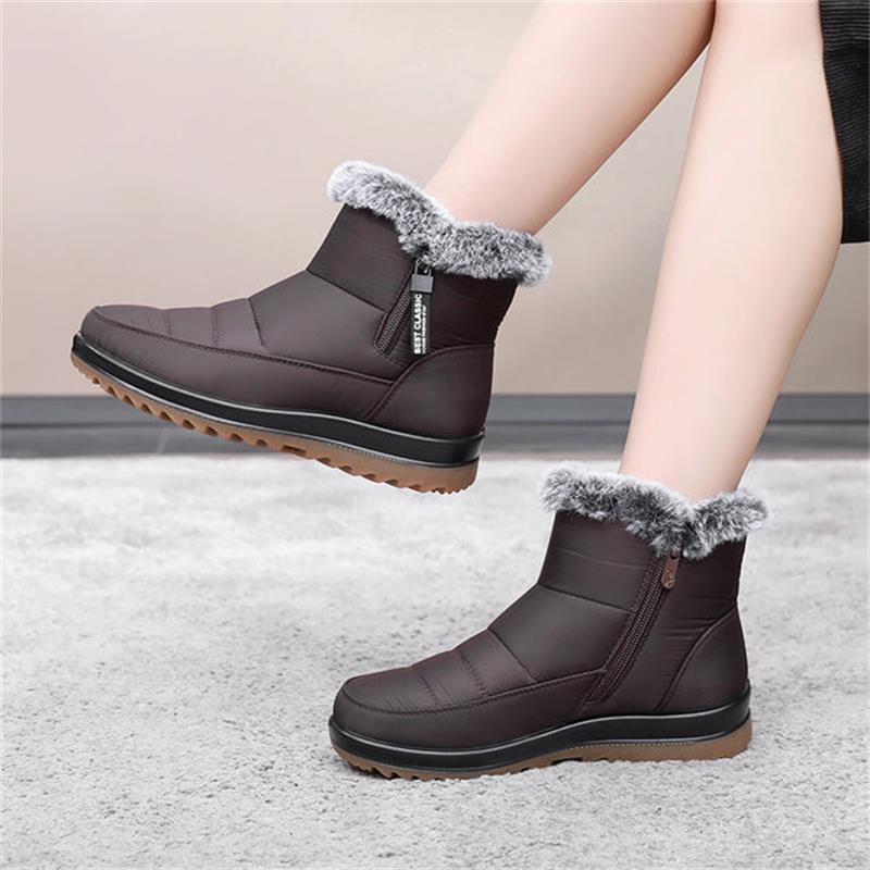 Warmalia – Faux Fur-Lined Waterproof Slip-On Snow Boots
