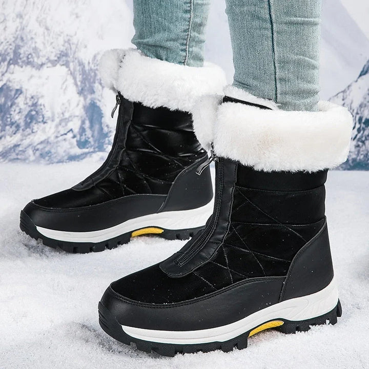 Snowlina – Plush-Lined Zip-Up Snow Boots