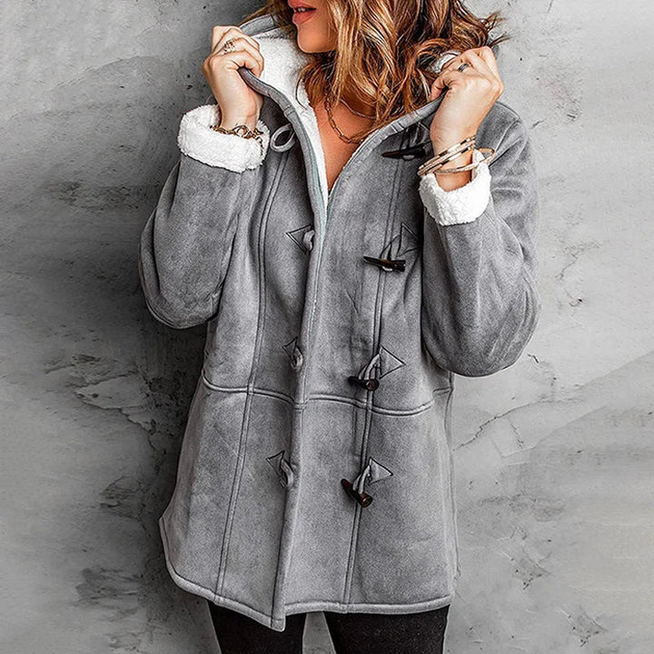 Plushbelle – Faux Shearling Hooded Winter Coat