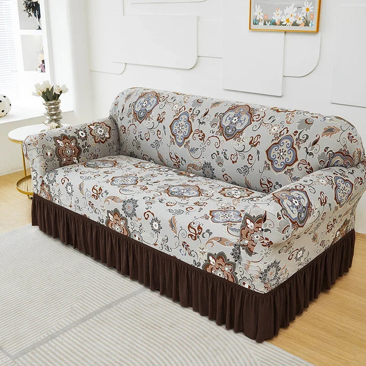 Wrapsody – High-Stretch Ruffled Skirt Sofa Slipcover