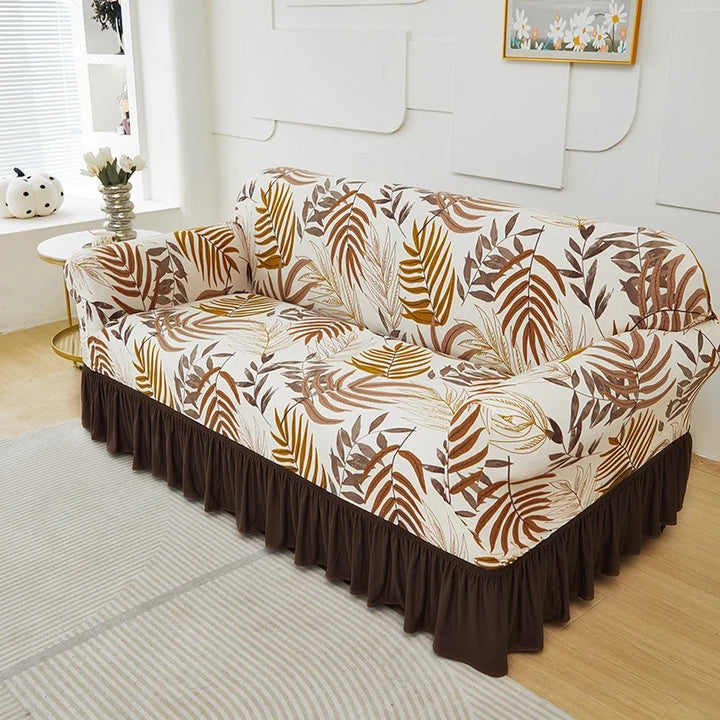 Wrapsody – High-Stretch Ruffled Skirt Sofa Slipcover