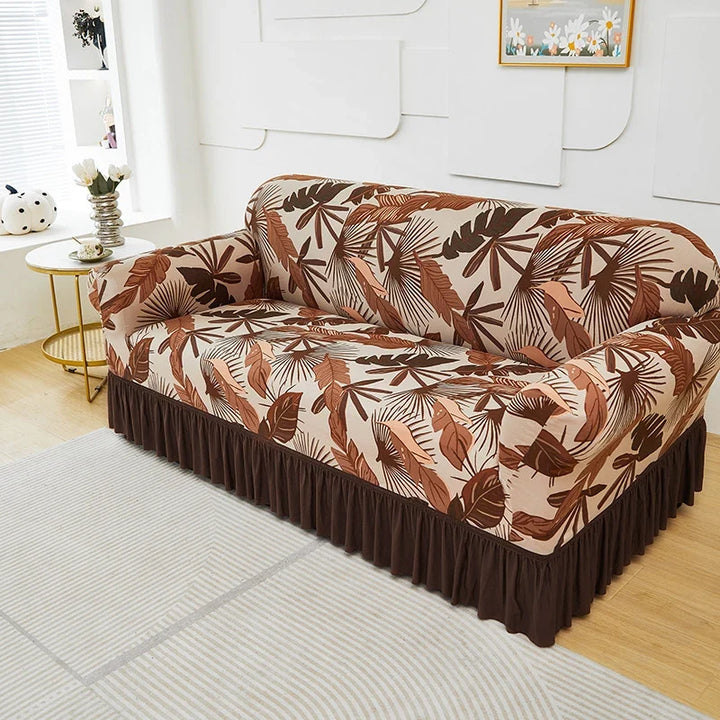 Wrapsody – High-Stretch Ruffled Skirt Sofa Slipcover