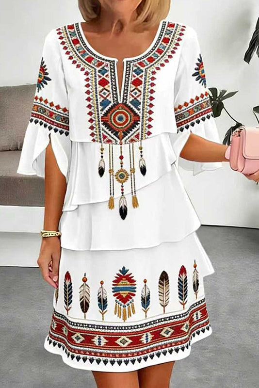 Wanderveil – Tiered Boho Print Maxi Dress