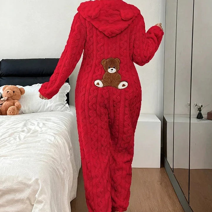 Cubwarm – Cable-Knit Hooded Bear Onesie