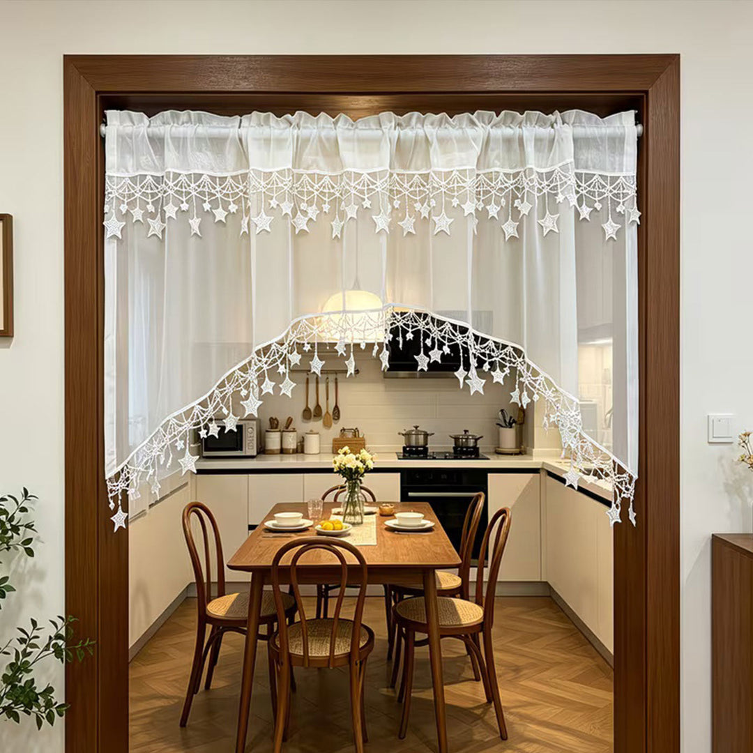 Starwoven – Star Lace Arc Hem Half Curtain