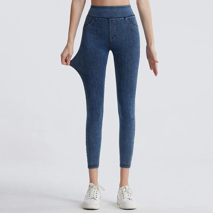 Slimwaist – High-Rise Tapered Ankle Stretch Jeans