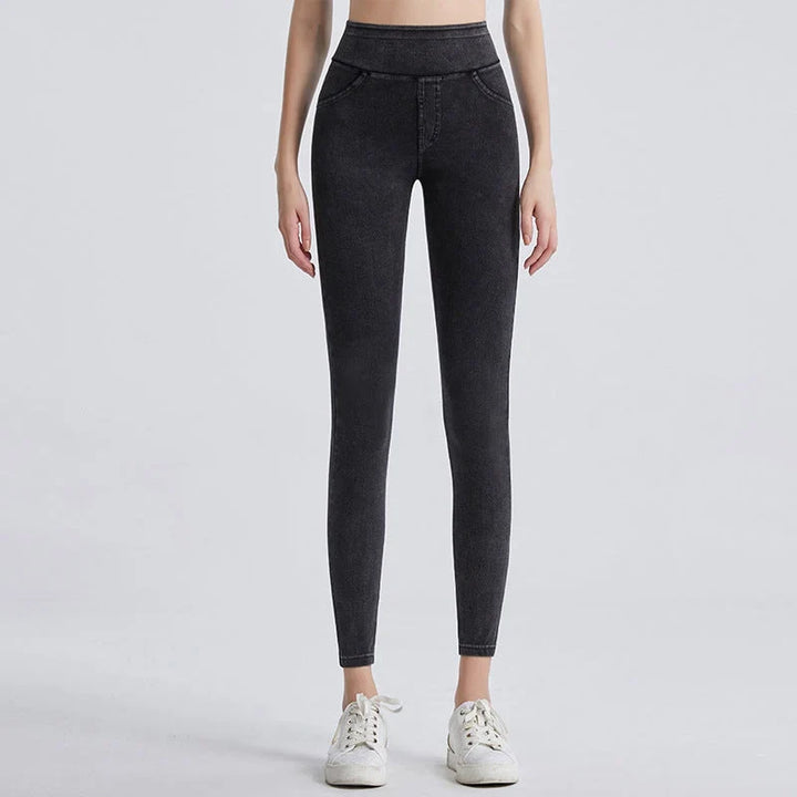 Slimwaist – High-Rise Tapered Ankle Stretch Jeans