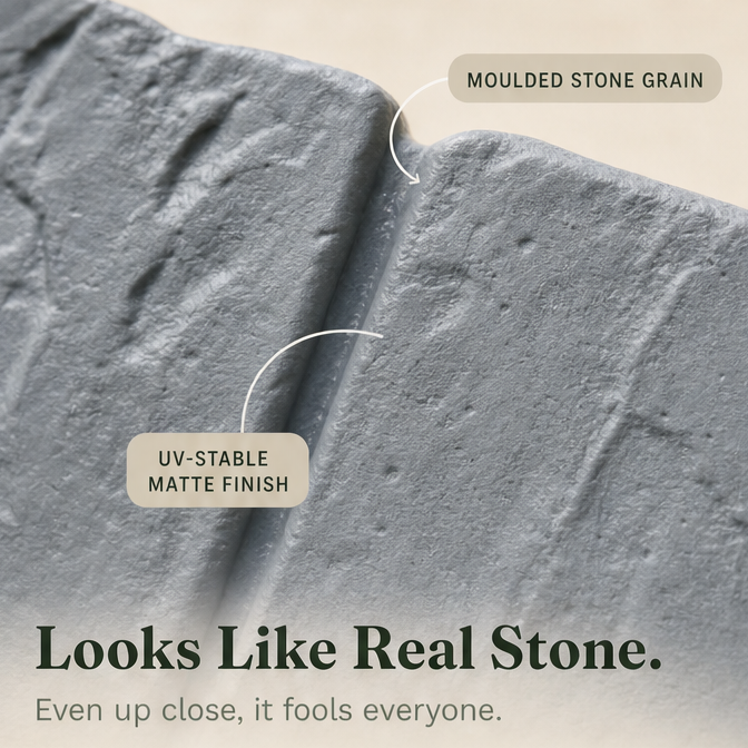 StoneCraft™ – Stake-In Faux Stone Garden Border
